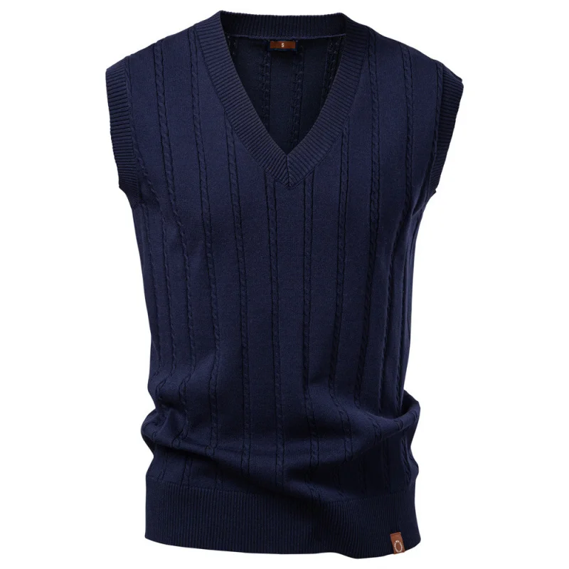 

2025Autumn Winter European SizeVCollar Men's Business Sweater Vest Waistcoat