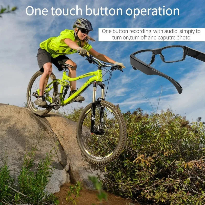 Mini cámara HD 1080P para disparar, grabadora de vídeo HD, gafas para conducir en bicicleta, gafas inteligentes con cámara para exteriores
