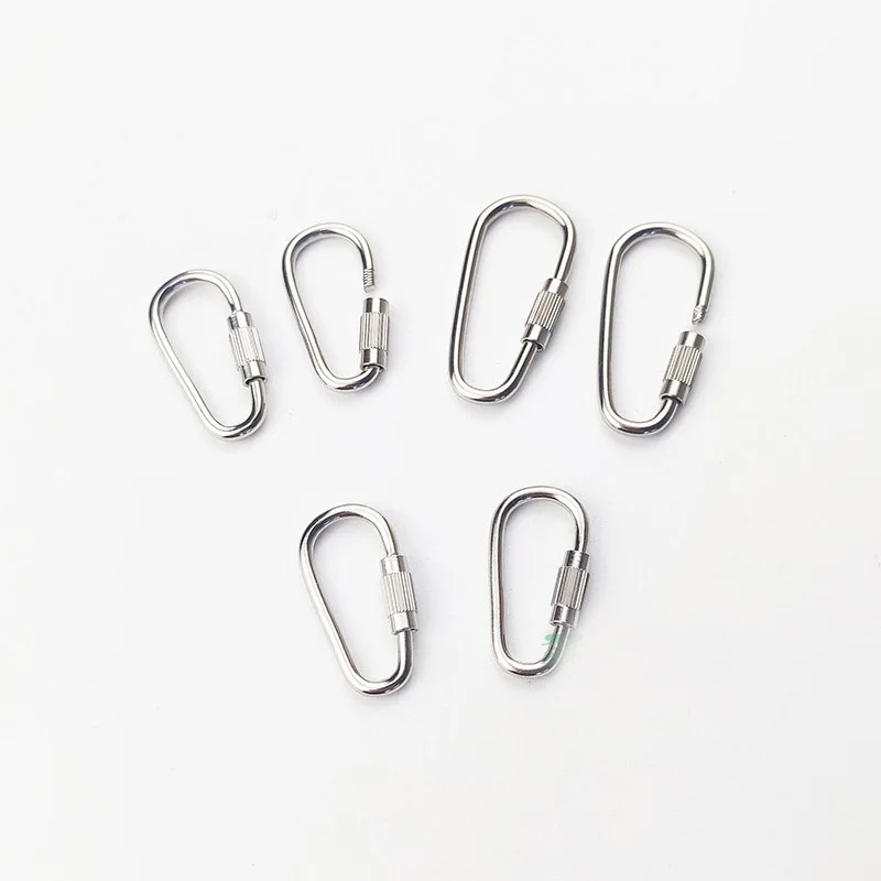 سلسلة مفاتيح بإبزيم معدني لتسلق الجبال ، برغي صغير الحجم ، برغي قابل للفصل ، قفل ملولب ، سوار وقلادة تصنعها بنفسك