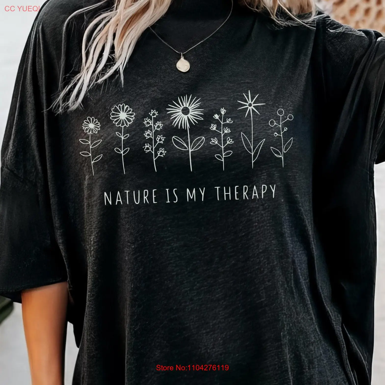 Nature is my therapy t shirt outdoorsy mental health awareness Social worker gift Therapist Hiking apparel