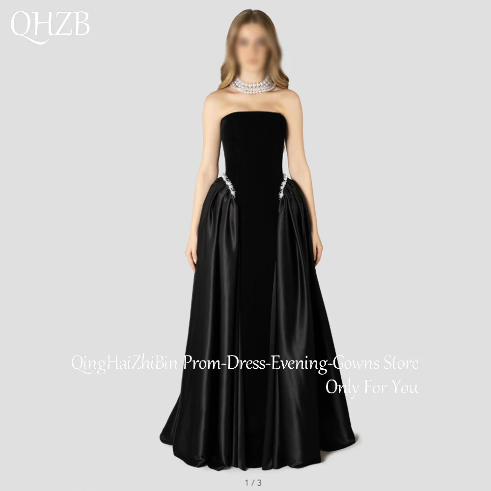 Personalizado elegante longo contas vestidos de noite para ocasiões especiais cetim até o chão varredura trem feminino vestido de festa de gala 2025