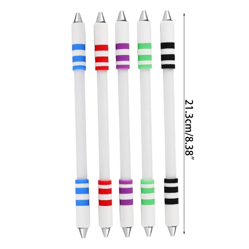 الغزل القلم المتداول الاصبع الدورية القلم غير زلة المغلفة الغزل قلم حبر جاف الألعاب خدعة أقلام للطلاب التعلم K1KF