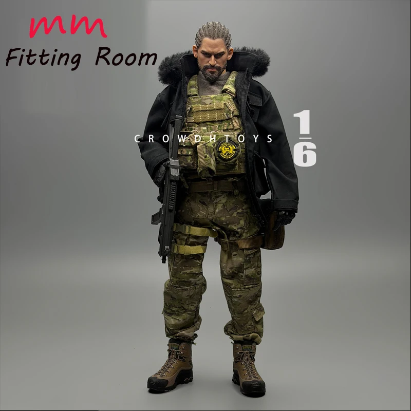 

1/6 scale male coat with fur collar fit 12 inches action figure soldier DOLL