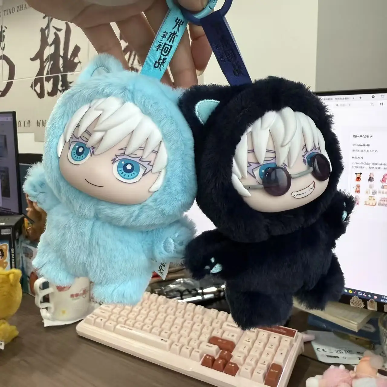 Hot Kawaii Jujutsu Kaisen 2 Kat Oor Plushie Serie Blind Box Anime Speelgoed Echte Mysterie Kamer Decoratie Collectible Festival Gift