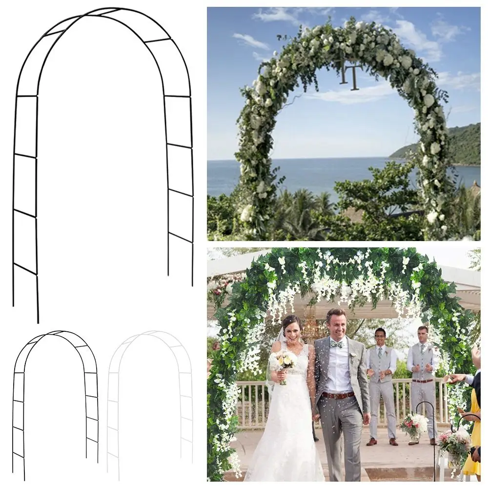 

Metal Arch Iron Shelf Balloons Archway Climbing Plant Support Outdoor Arch Shelf Wedding Accessory Freely Assembled