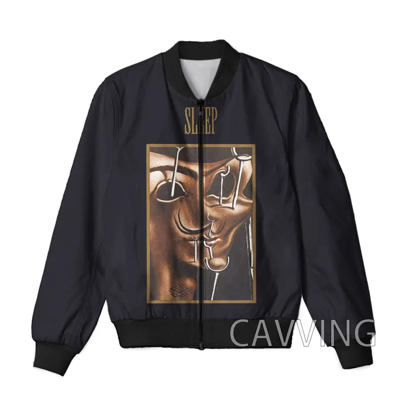 CAVVING 3D Printed  SLEEP BAND  Zipper Bomber Jackets Men Overcoat Mens Coat Zip Up Jackets for Women/Men