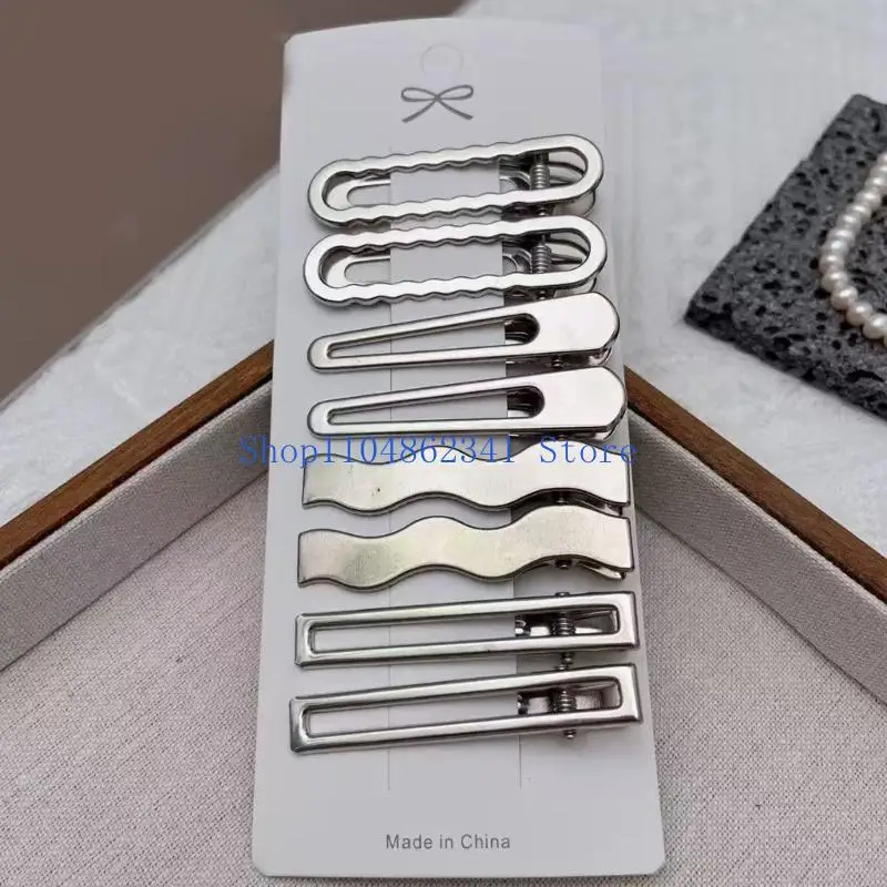 5ASD Silver Duckbill Clip for Women Girls Hair Barrettes Excesssories Lightweight Sweet Sweet for الحفلات والاستخدام اليومي