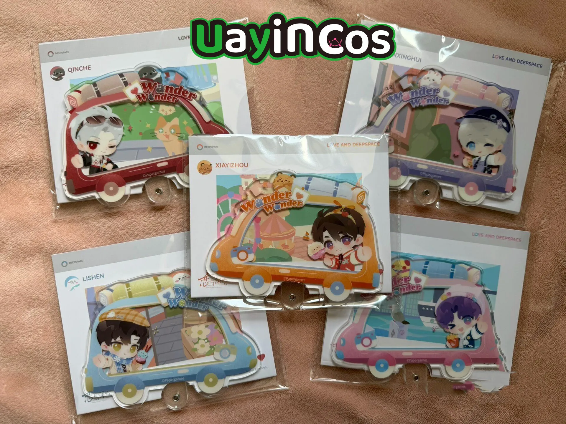 In Stock Original Love and Deepspace Sylus Caleb Xavier Rafayel Playing Stick Card Photo Card Ornament Doll Time To Travel Serie
