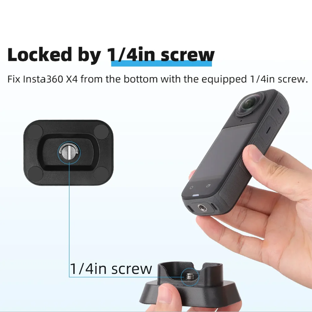 Sunnylife For Insta360 X4 Silicone Desktop Base Accessories Sports Camera Vertical Non-Slip Stand Protective Base