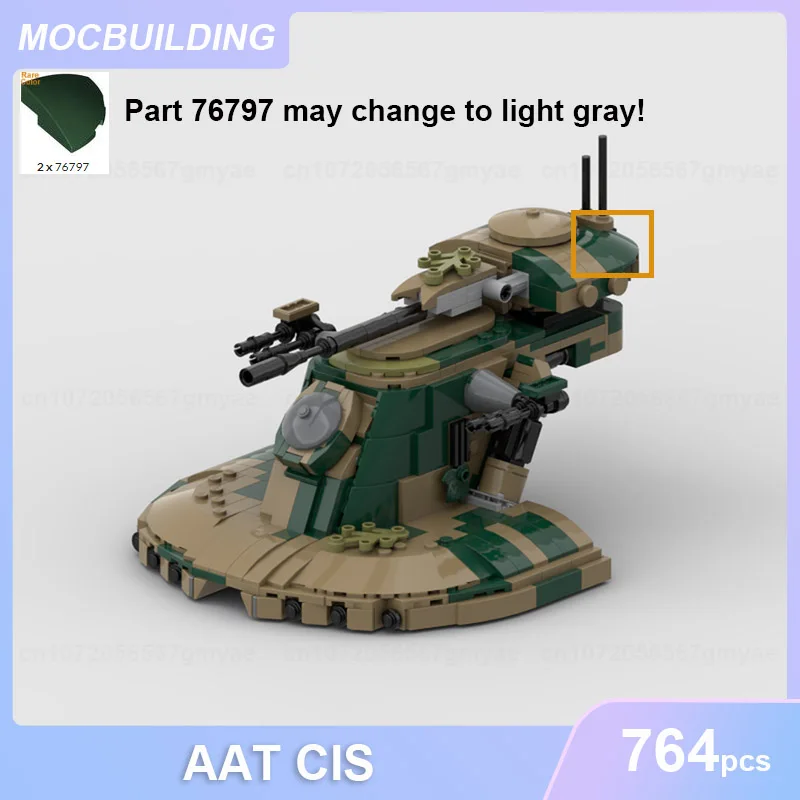 AAT CIS Armored Assault Medium-Sized Repulsor Tank Model MOC Building Blocks DIY Assemble Bricks Collection Display Toys Gifts