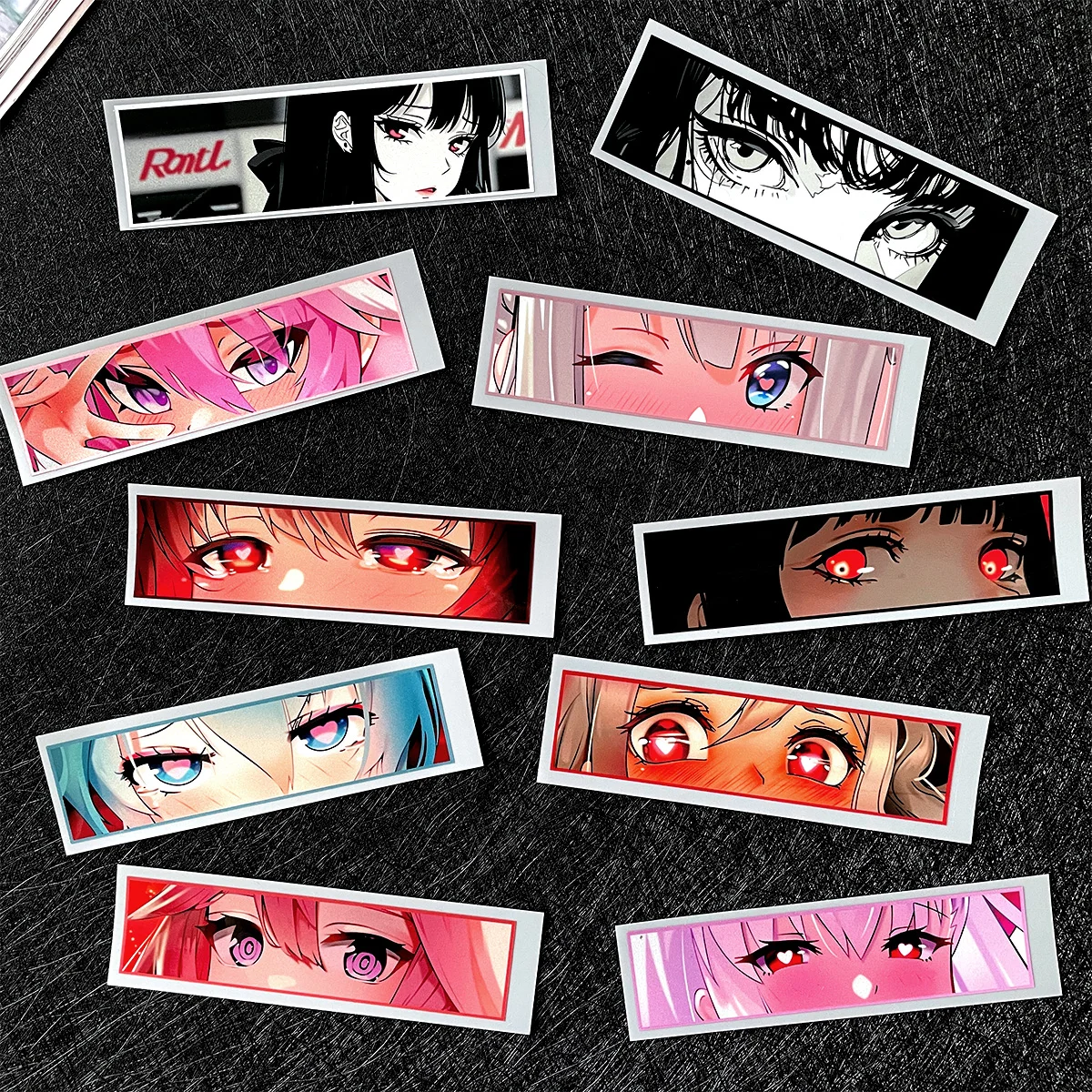 Stylish Stylish JDM Style 2PCS Anime Girl Eyes Reflective Stickers for Bike E-Bike Frame Tube - Aliexpress Deal