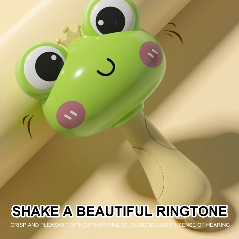 

F19F Baby Rattle Toy Musical Instrument Cartoon Animals Sensory Toy Newborns Gift Cartoon Shaker Musical Instrument