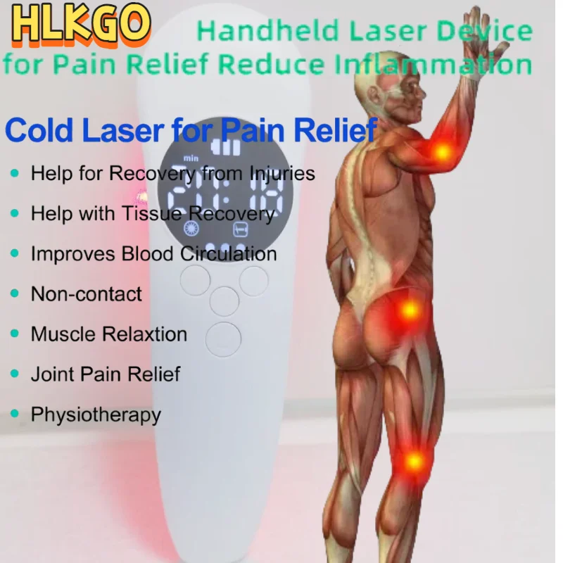 

LLLT Physiotherapy Equipment 650nm 808nm Handheld Device for Arm Knee Back Pain and Inflammation Reduction