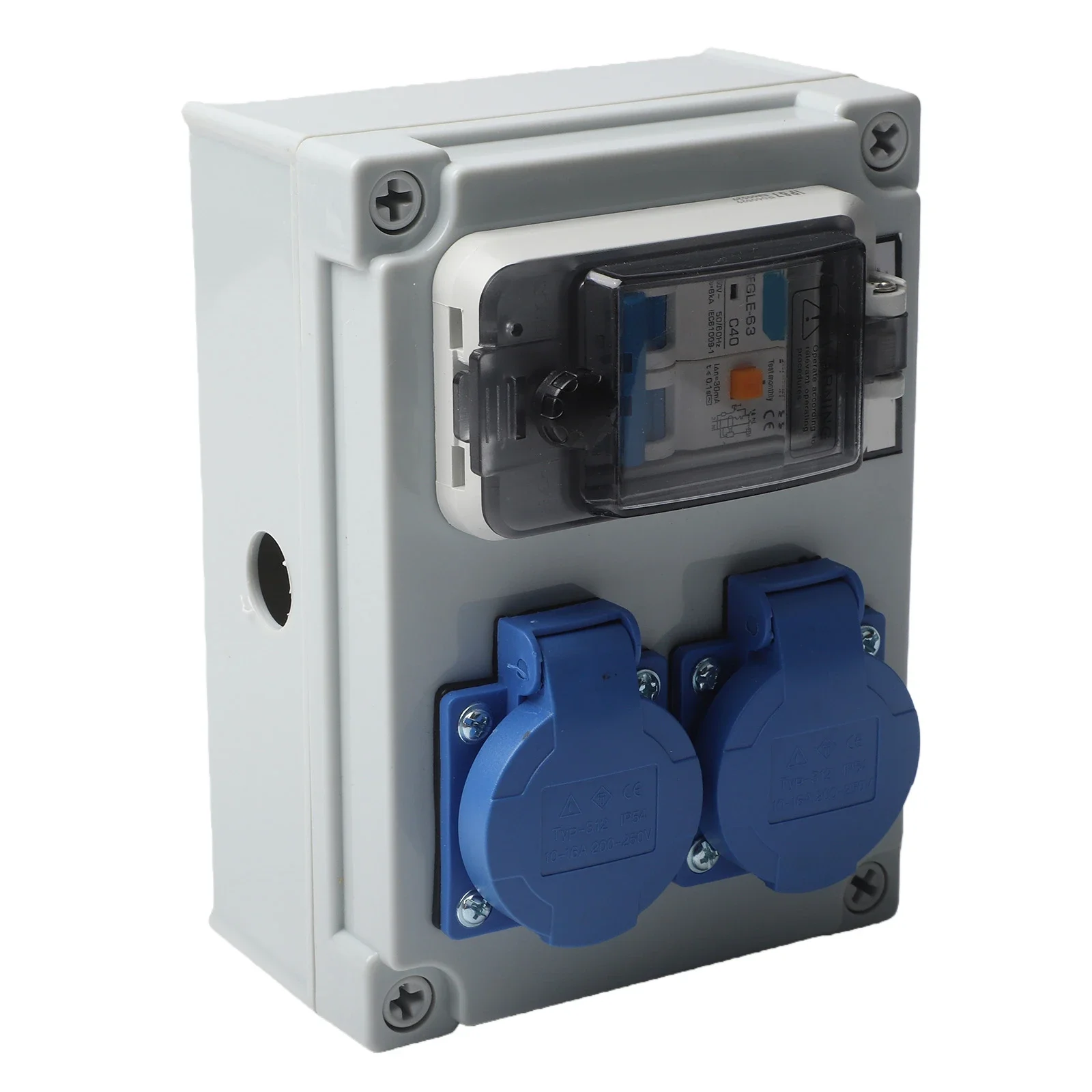 

2-Pin Socket Construction Power Construction Sites Circuit Breaker Compact Design Easy Installation IP67-Rated Casing