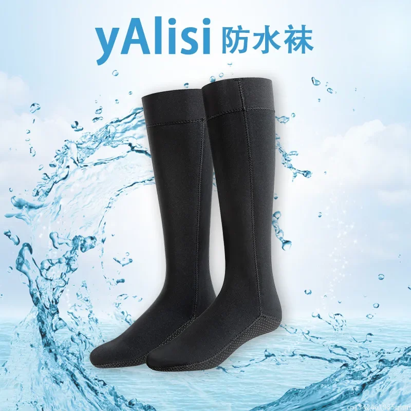 3mm Snorkeling Spearfishing Socks Winter Warm Unisex Diving Surfing Boots Anti Slip Neoprene Wearable Lightweight for Men Women