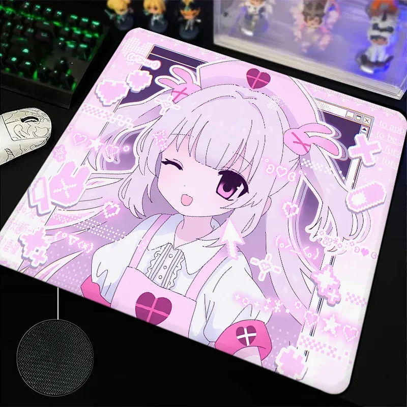 Millennium Retro Mouse Pad ins Style Cute Girlish Heart Desk Pad Office Non Slip Decorative Keyboard Pad Glass Mouse Pad