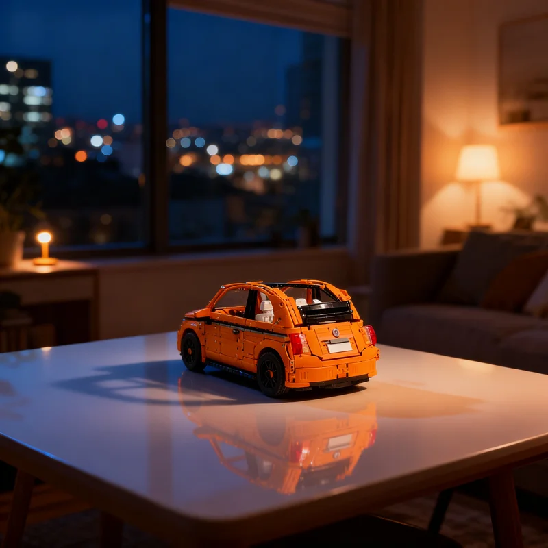 

3261 деталь MOC Техническая модель Fiat 500c, конструктор, подарок, креативный коллекционный декор, премиум-класс, для взрослых и детей, для дома и офиса