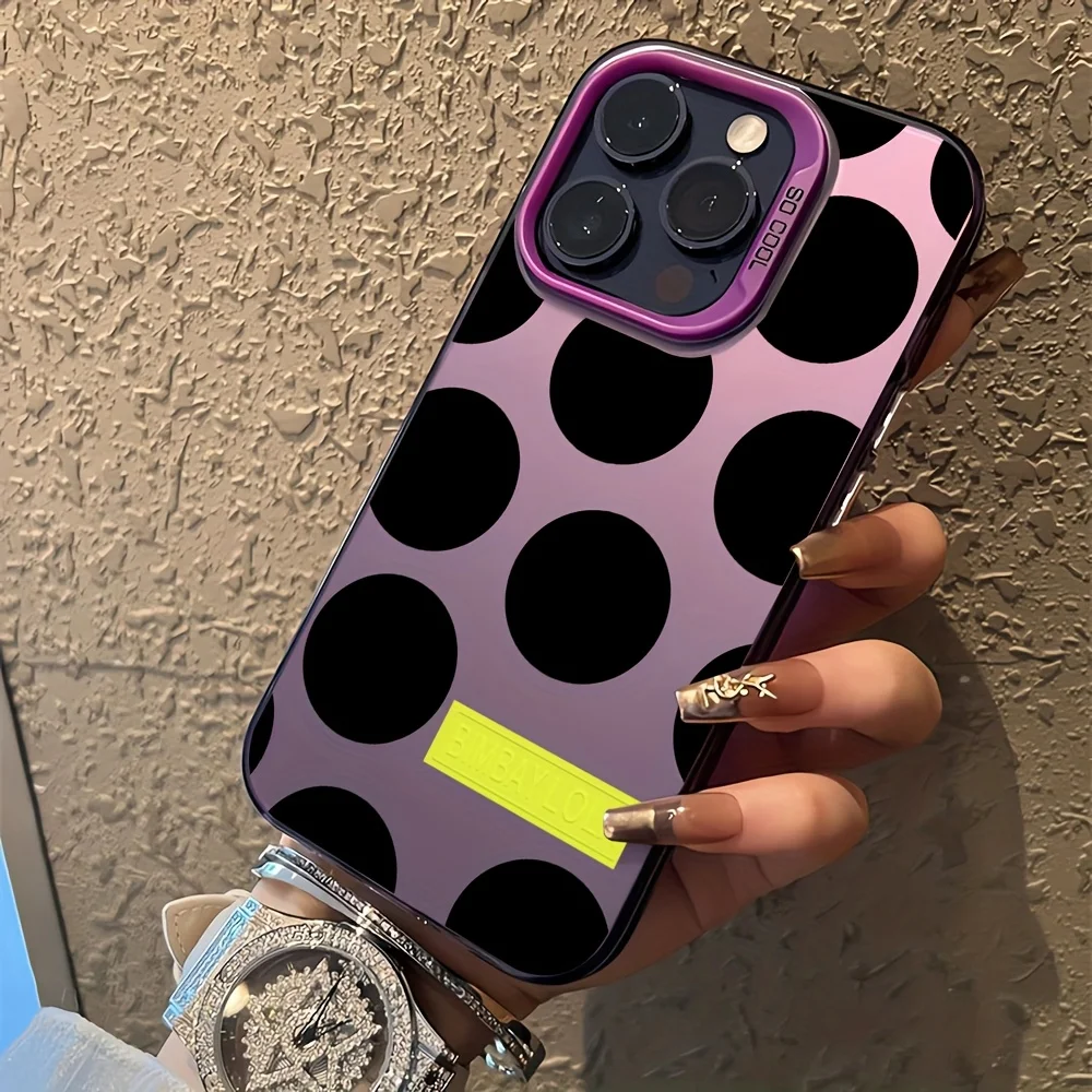 Funda de teléfono con patrón creativo de lunares a la moda adecuada para iPhone17 16 15 14 13 12 11Pro Max, X, XR, XS cubierta trasera anticaída