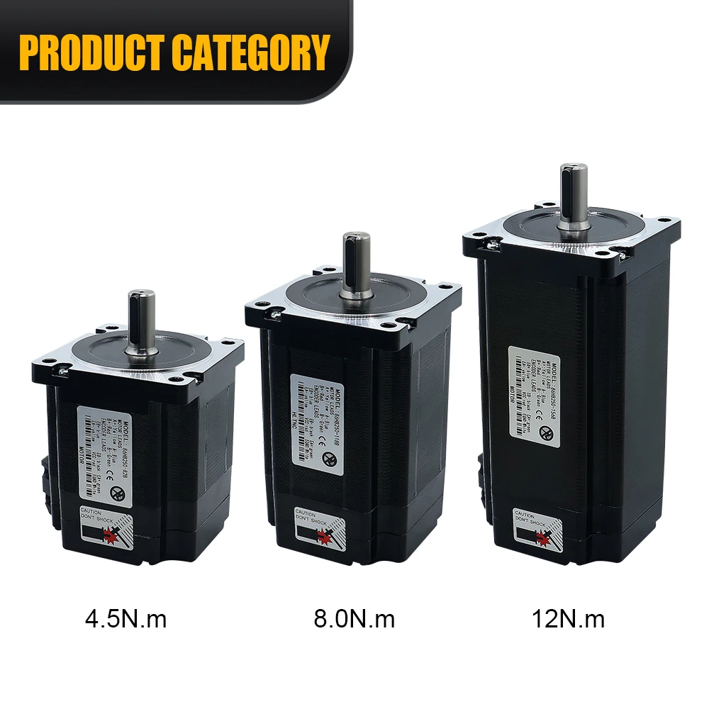 CNC Motor kit  Nema34 86*86 Close Loop Stepper Motor 4.5Nm / 8.5Nm / 12Nm + Digital Display Driver DL86H+ 3M Cable For CNC