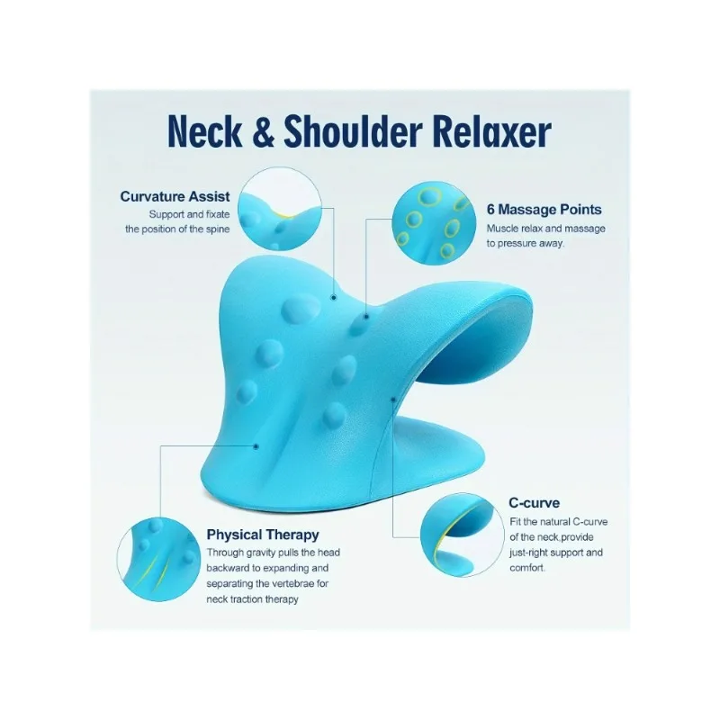 1pcs EVA Material C-shaped Cervical Neck Relaxation Massage Pillow Is Suitable for Relaxing Your Neck After Work