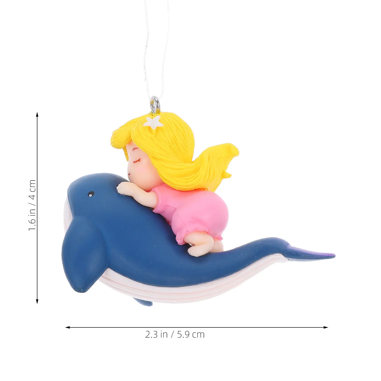 1Set Floating Aquarium Decor Cute Resin Whale Girl Fish Tank Ornament Underwater Aquarium Layout Prop Small Fish Tank Decoration