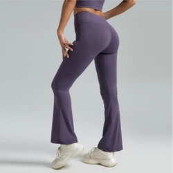 Rozkloszowane legginsy Spodnie do jogi Wysoka talia Szerokie nogawki Spodnie Stretch Gym Casual Sport Bell-bottoms Tight Scrunch Butt Lifting Dance Pants