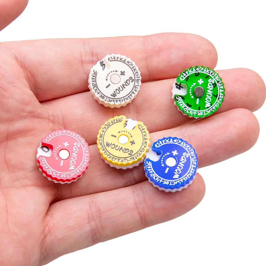 25mm Table Game Wounds Tracker Counter Numbers 0-9 for Tabletop War Games Random Color 1pc