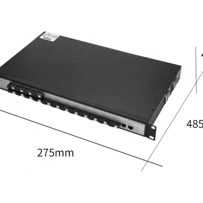 Gigabit  Optical Media Converter Switch 16 Fiber Port 2 RJ45 Ethernet