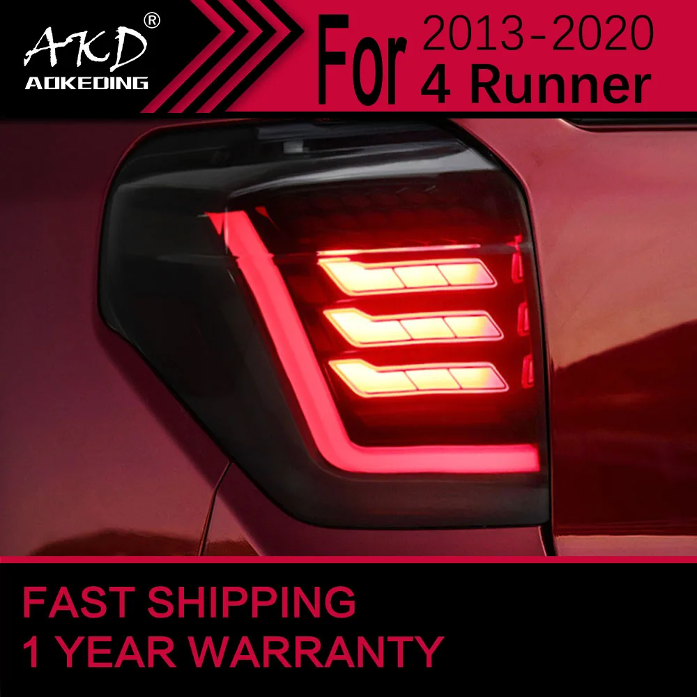 Car Lights for Toyota 4 Runner LED Tail Light 2013-2020 Rear Stop Lamp Brake Signal DRL Reverse Automotive Accessories 5.0 1 Re