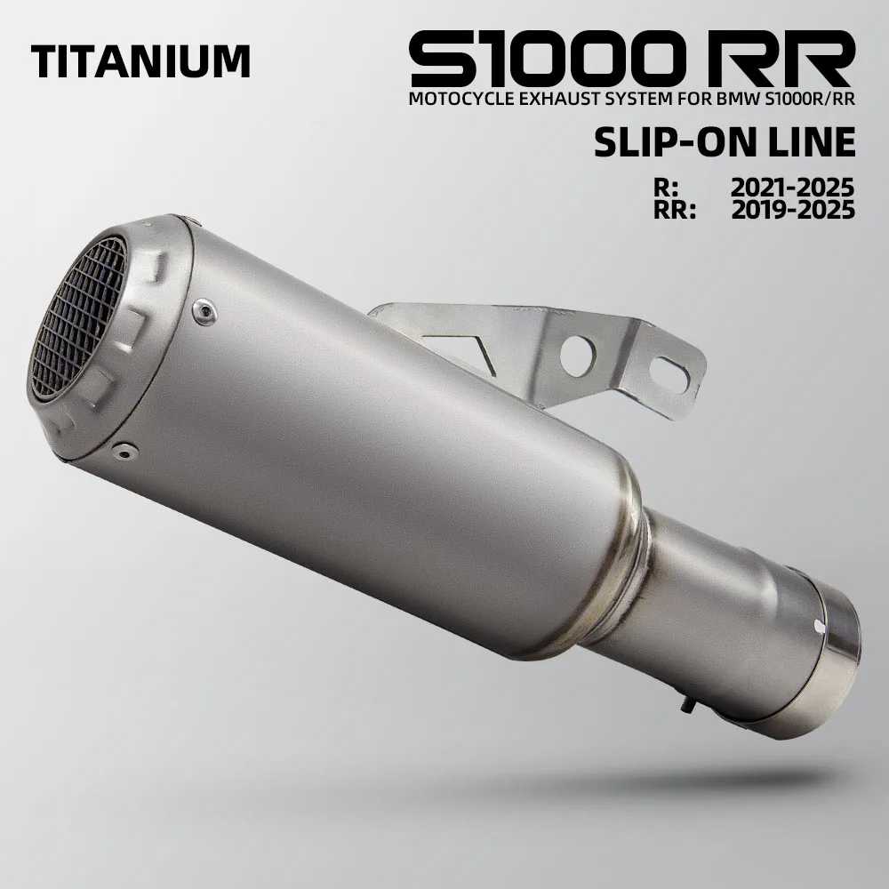 

For BMW S1000RR S1000R 2019-2025 Motorcycle Slip on Line Exhaust Titanium Tail Pipe Muffler Escape Racing Kit