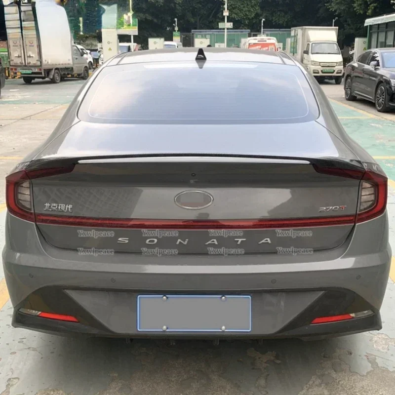 

For Hyundai Sonata 2020 2021 2022 Spoiler High Quality ABS Plastic Primer Color Rear Trunk Spoiler Car Rear Wing Decoration