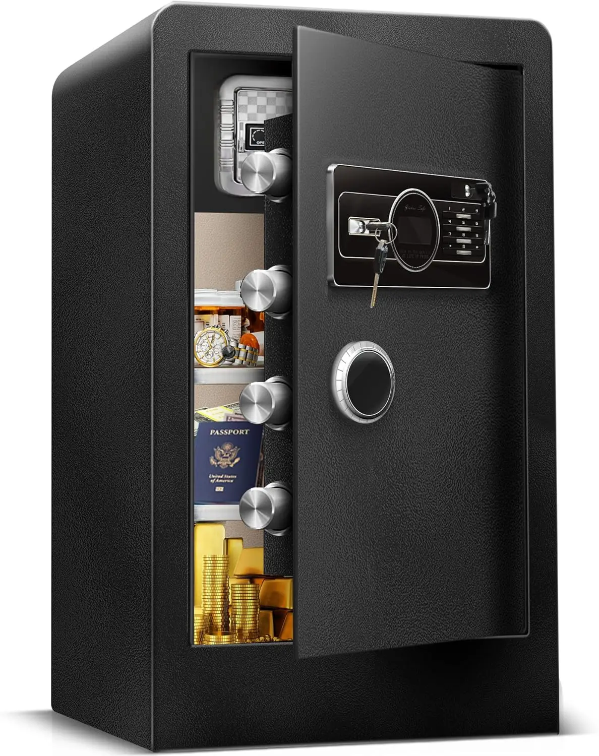 

[Стран размера] Очень большой домашний сейф 8,1 куб. Огнестойкий водонепроницаемый с противоугонным интеллектуальным оповещением Огнестойкий сейф для документов B