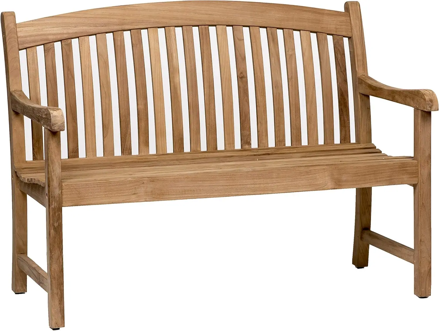 Newcastle Patio Made of Real Ideal for Outdoors and Indoors, 48L x 18W x 35H, Light Brown, Natural Teak Bench