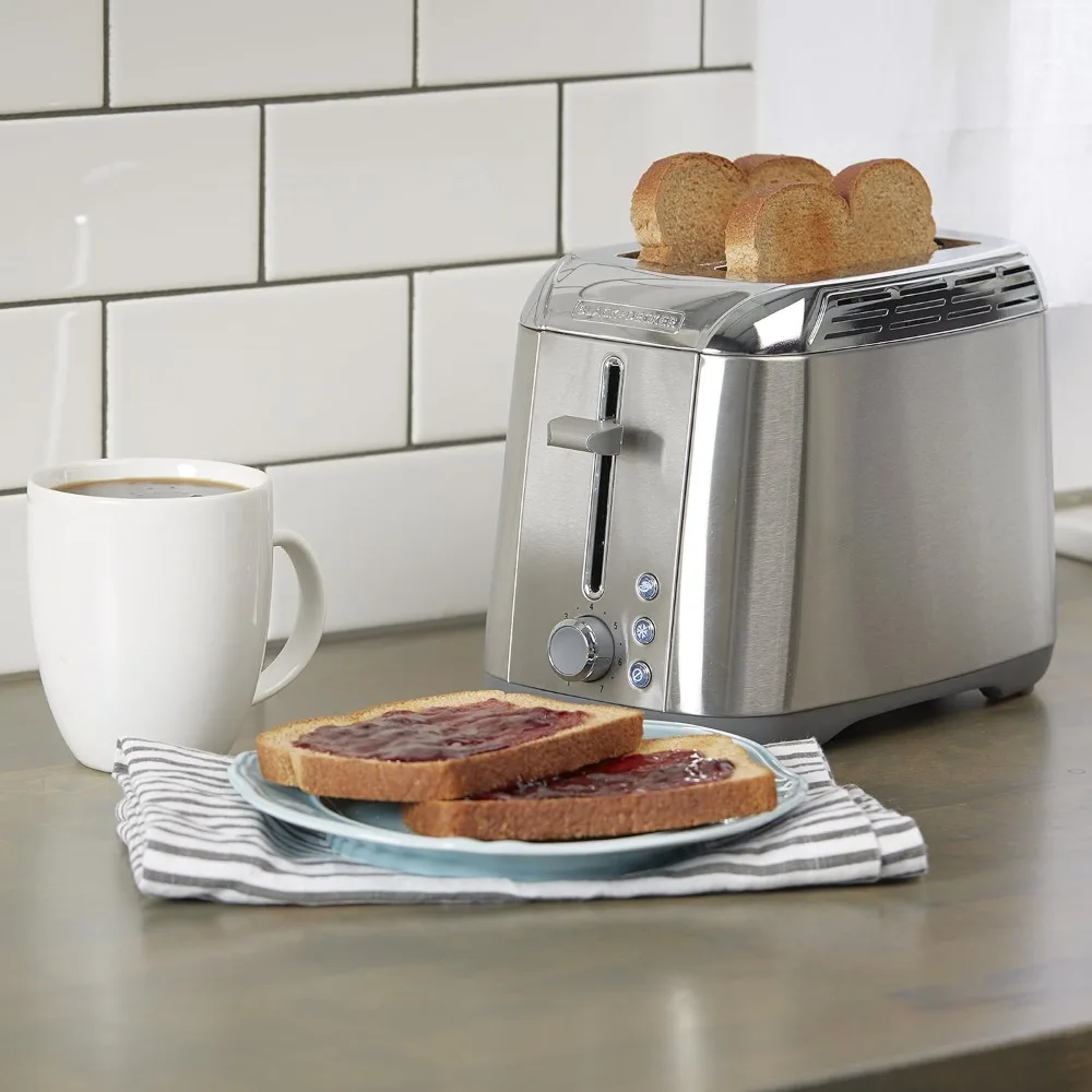 

2-Slice Toaster w/Extra-wide Toasting Slots, Stainless Steel