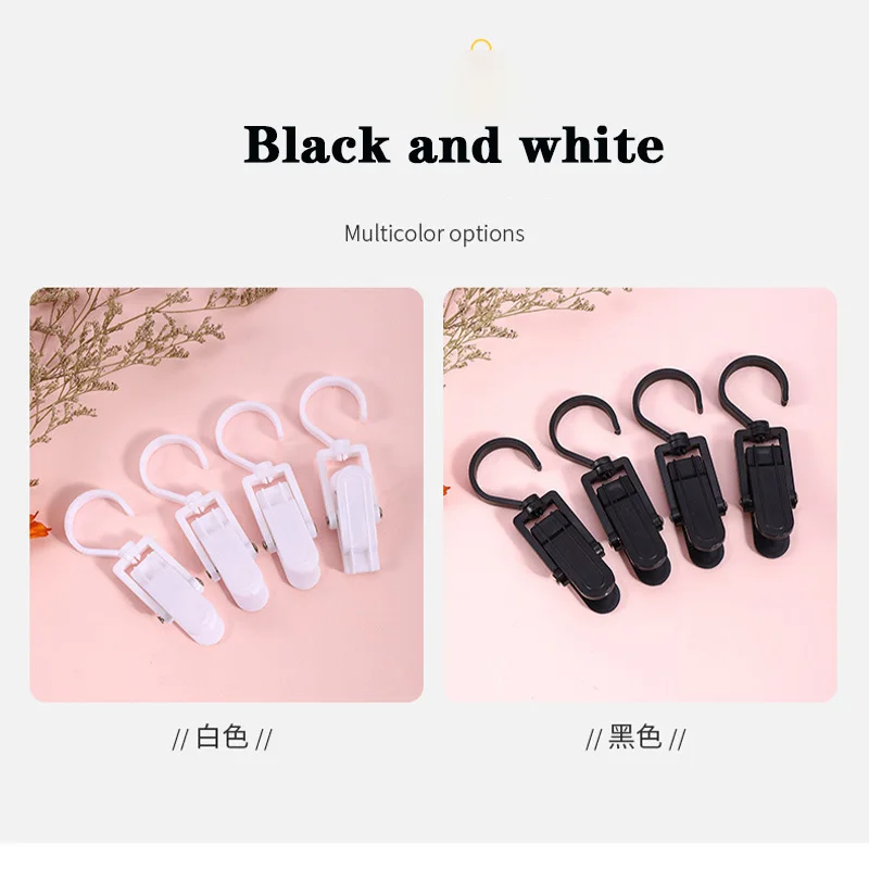 5/10pcs Multifunctional Plastic Clip With Rotatable Hook Shoes Socks Clothes Scarf Clip Storage Tool Household Essential