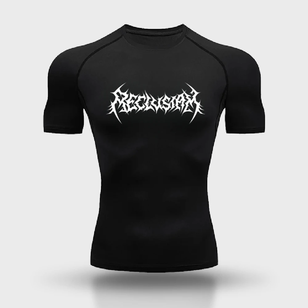 Men's Graphic Compressed Shirt Short-sleeved Gym Workout T-shirt Sports Quick-drying Bottomed Sweatshirt Training Tops S-3XL