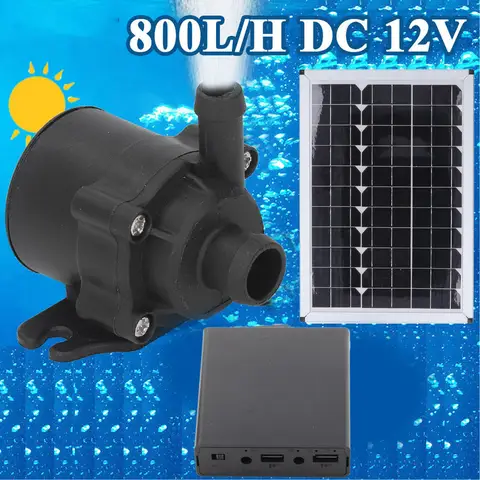 Solar Fountain Pump, Solar Water Pump 20W Solar Panel Fountain Submersible Pump 12V 5m Discharge Lift for Garden