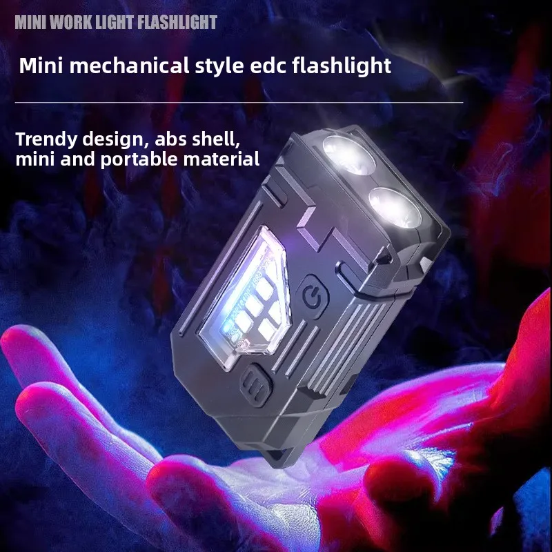 New Mini Clip Light for Cross-Border Sales: COB Keychain Light LED Keychain Flashlight, Outdoor Portable Flashlight & Work Light