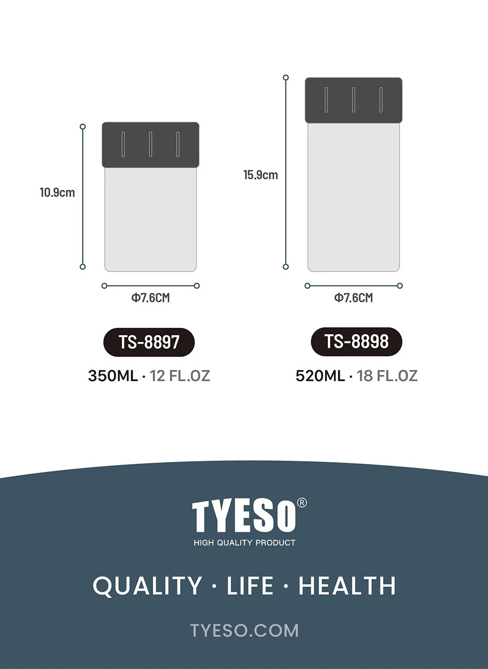Tyeso vaso térmico de acero inoxidable aislado al vacío_voghion.com
