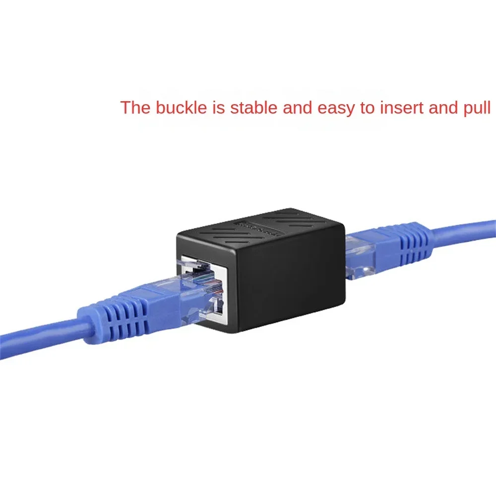 Conector Rj45 cat7/6 adaptador ethernet, interface gigabit, fêmea para cabo de extensão fêmea, 1pcs