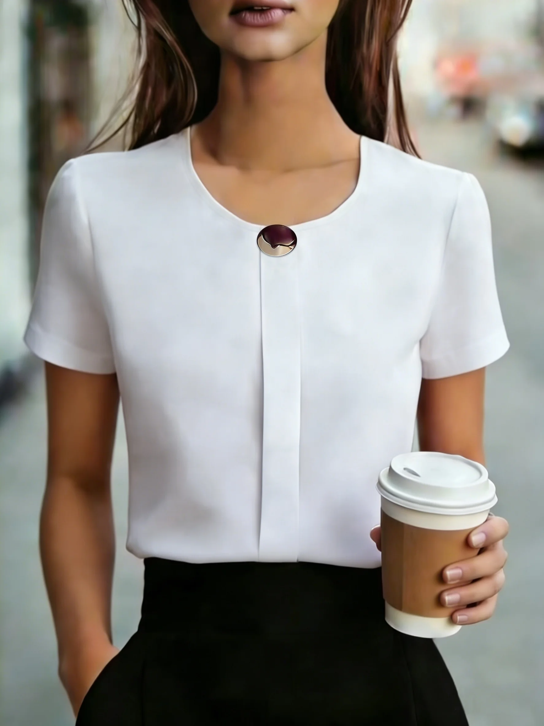 

Temperament Loose Woman Shirt Fashion Casual Blouse Elegant Long Sleeve Woman Shirt Holiday Weekend Top