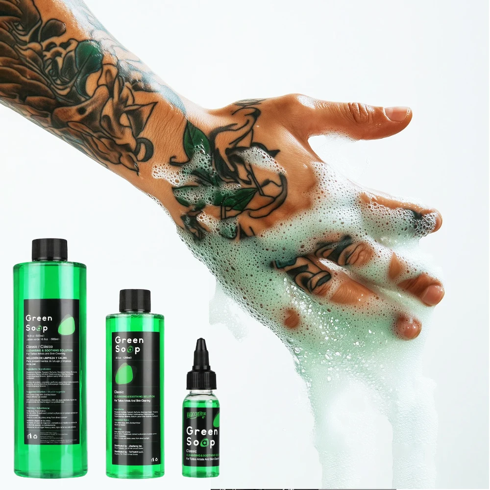 Tattoo Green Soap Kit - 250ML Green Soap with 250ML Aluminium Pressure Sprayer Bottle Tattoo Cleaning Tools  Tattoo Supplies view 6