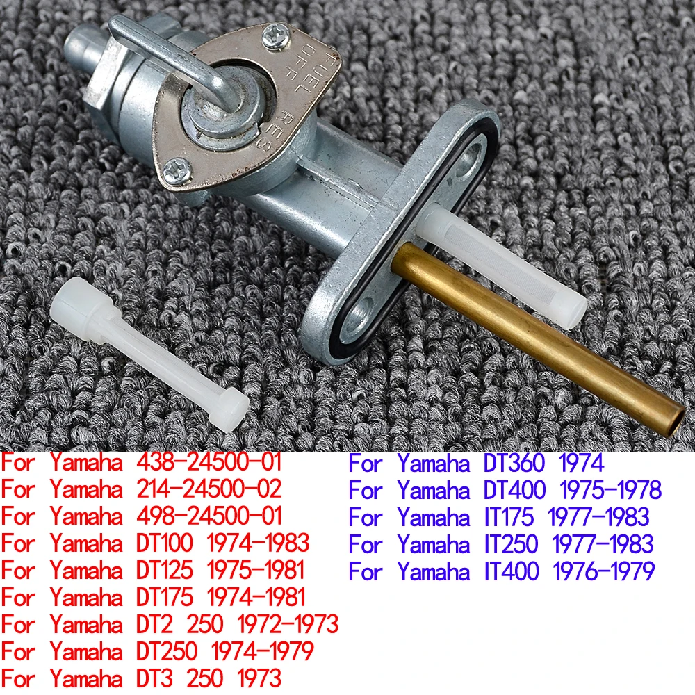 

Gas Fuel Petcock Tap Valve Switch Pump For Yamaha 438-24500-01 214-24500-02 498-24500-01 DT 100 125 175 DT2 DT3 250 DT 360 400