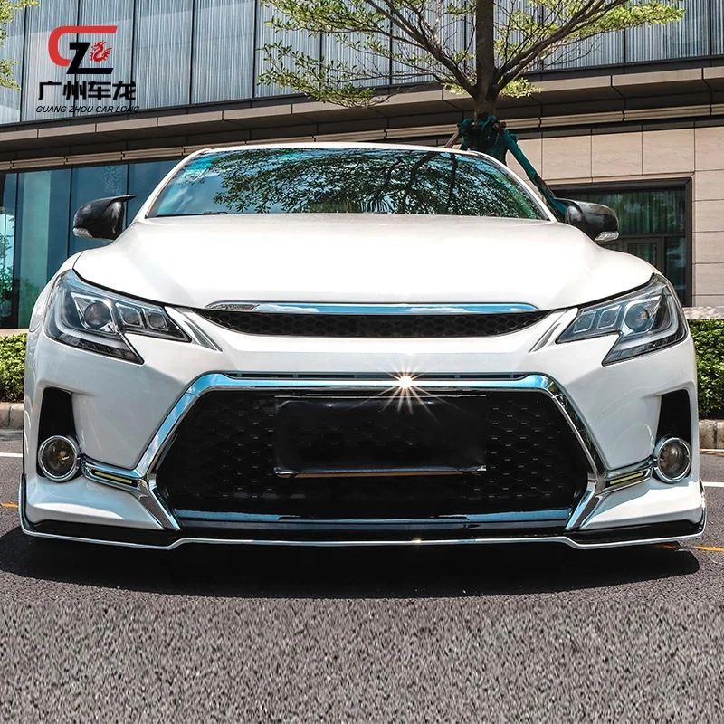 Car Bumpers For Toyota Reiz Mark X 2010-2016 Upgrade Gs Style Front Bumper Rear Bumper Side skirt Car Body kit