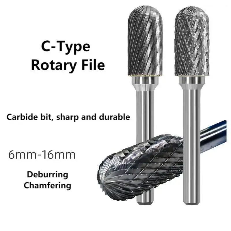 Imagem -04 - tipo Cabeça Tungsten Carbide Rotary File Tool Point Burr Die Grinder Ferramentas Abrasivas Broca Fresagem Carving Bit para Metal Wood mm c