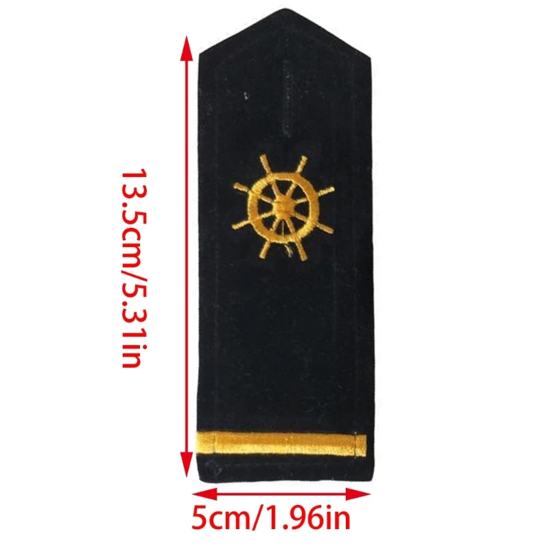 Epaulet bordado profissional Epaulet uniforme marinheiro para apresentações palco