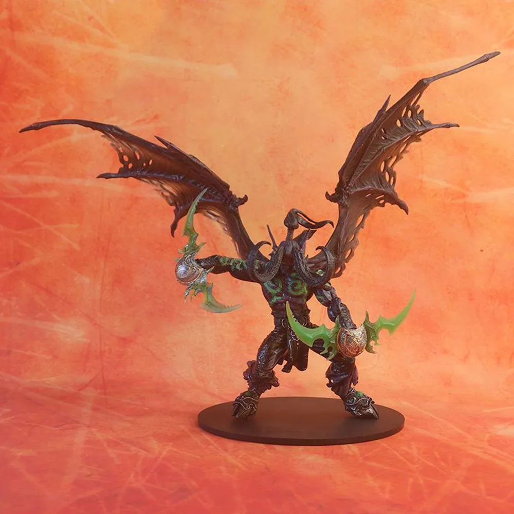 WOW 26CM 13 Inch Toys World Of Warcraft Game Action Figure Demon Hunter Illidan Devil DC05 Figma Collectible Model PVC Toy