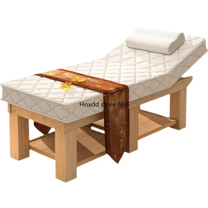 Solid wood electric latex beauty bed, special ear picking bed for beauty salons, tattoo embroidery