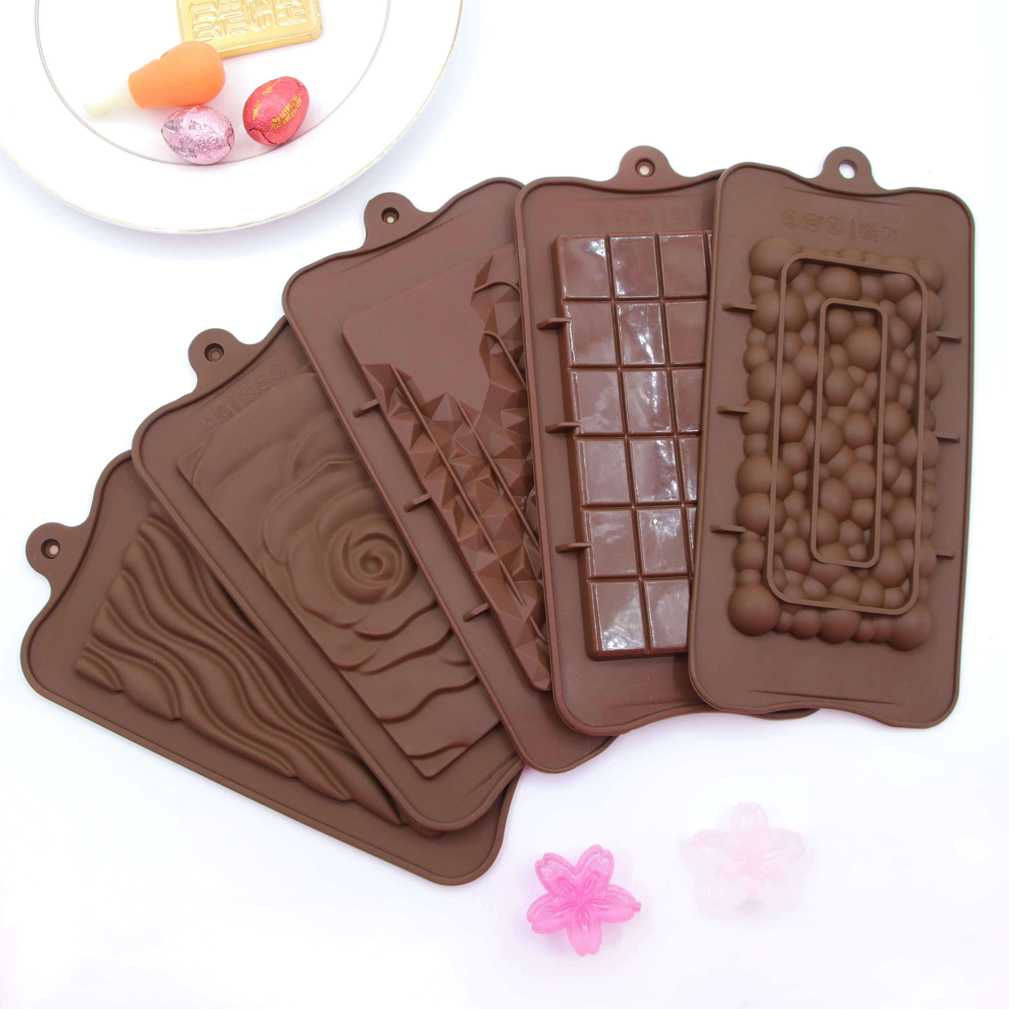 1pc Chocolate Mold 3D Silicone Mold Dubai Chocolate Mold Chocolate bar Mold Candy Fondant Mold Baking Tools Kitchen Accessories