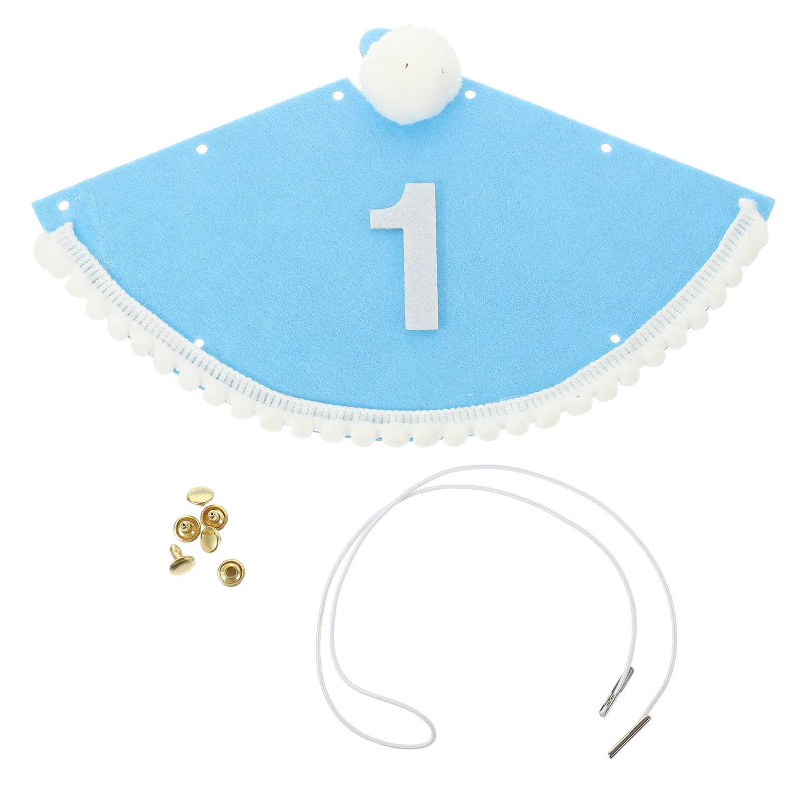 Hat Decorations 1st Birthday Baby Boy Headband Party Hats for Kids Girls Non-woven Fabric